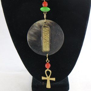 Handmade African Pendant Adjustable Drop Necklace